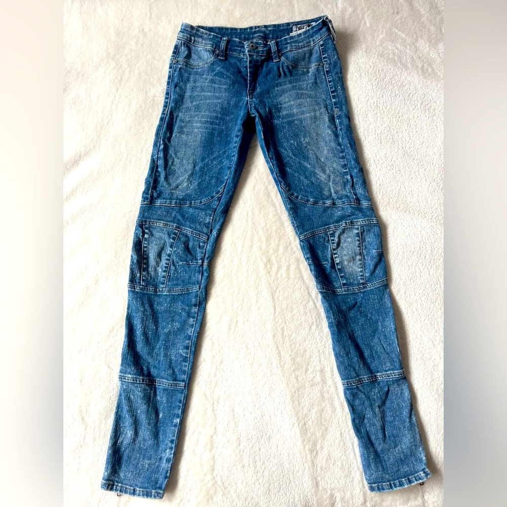 Blank NYC Distressed Moto Skinny Jeans Size 27